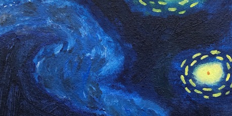 Plastyka w klasach 7 - Inspiracja obrazem "Gwiaździsta noc" Vincenta van Gogha