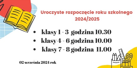 Rozpoczęcie roku szkolnego 2024/2025